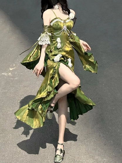 [pre-order] Amour Rose Burgundy Wizard of Oz Selena Purple Mermaid Dress Set
