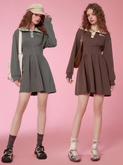 American Retro Waist Mark Design Dress