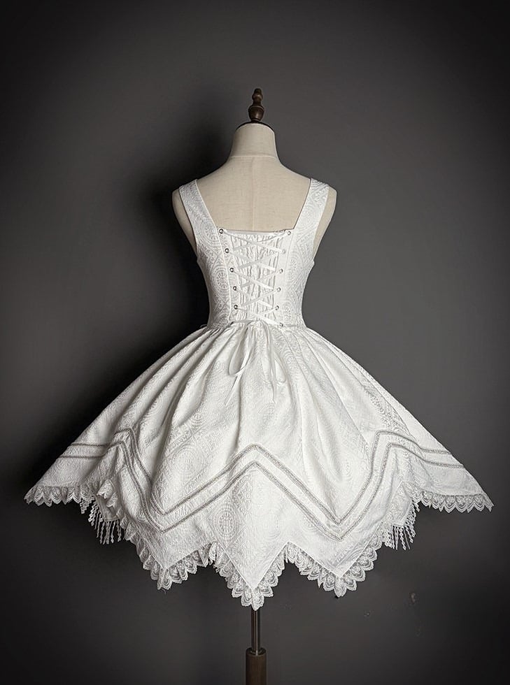 [pre-order Deadline: April 23] Dawnbreaker Gothic Jacquard Military Bustier Suspender Dress