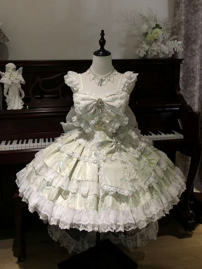 [pre-order Deadline: May 13] Blue/white/light Green Butterfly Fantasy Dress + Complete Set