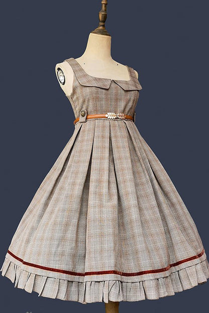 Princess Lost in the Fog Ruffle College Style Classic Lolita Jsk Dress 2 Colors