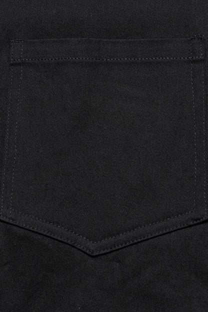 Black Lapel Collar Long Sleeves Rings Punk Blouse