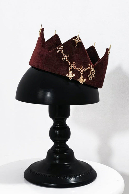 Hunting Rabbit Retro Red Gothic Prince Crown Hat