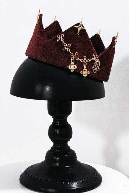 Hunting Rabbit Retro Red Gothic Prince Crown Hat
