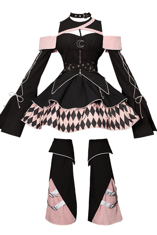 Magical Girl Combat Virtual Top + Flare Skirt + Leg Warmers