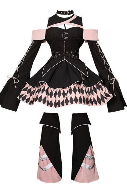 Magical Girl Combat Virtual Top + Flare Skirt + Leg Warmers