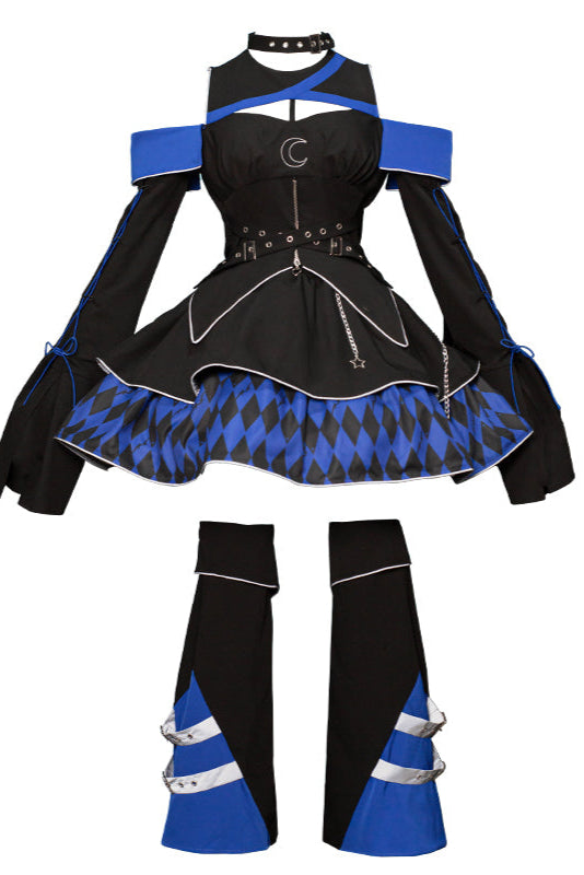 Magical Girl Combat Virtual Top + Flare Skirt + Leg Warmers