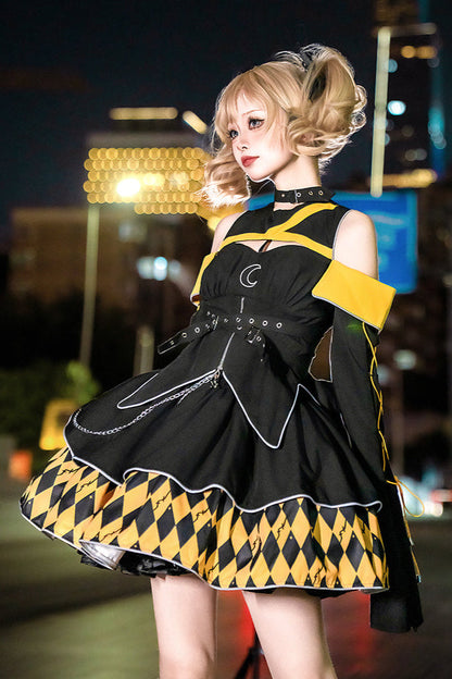Magical Girl Combat Virtual Top + Flare Skirt + Leg Warmers