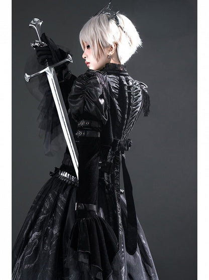 [pre-order Deadline: June 8] Phantom Knight Dark Gothic Military Dress Full Set (jacket + Bustier Top + Skirt)
