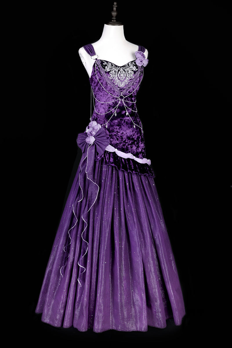 [pre-order] Mysterious Nocturne Lolita Suspender Mermaid Dress