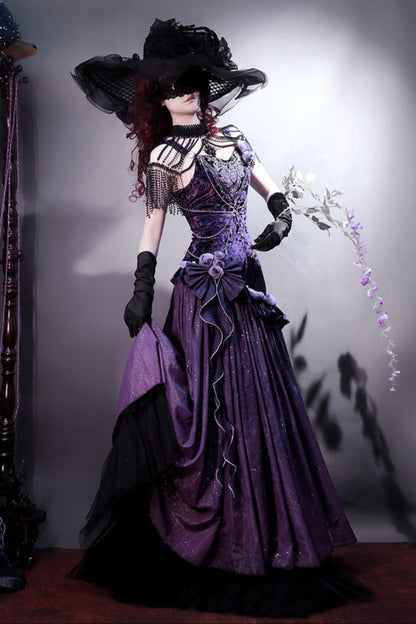 [pre-order] Mysterious Nocturne Lolita Suspender Mermaid Dress