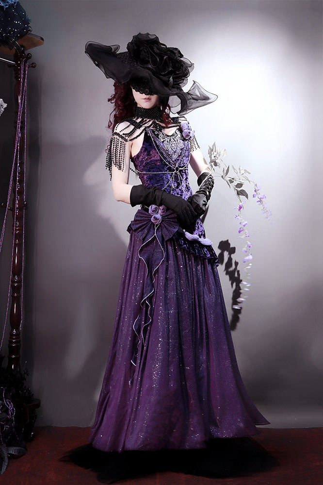 [pre-order] Mysterious Nocturne Lolita Suspender Mermaid Dress