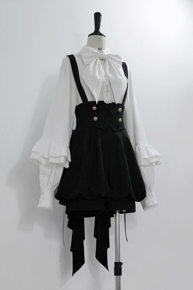 [pre-order] Retro Dark Prince Ribbon Shirt + Tail Shorts