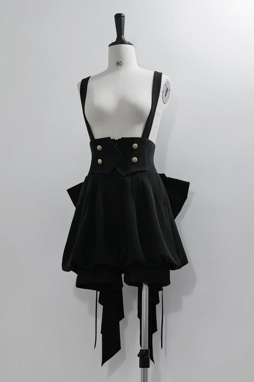 [pre-order] Retro Dark Prince Ribbon Shirt + Tail Shorts