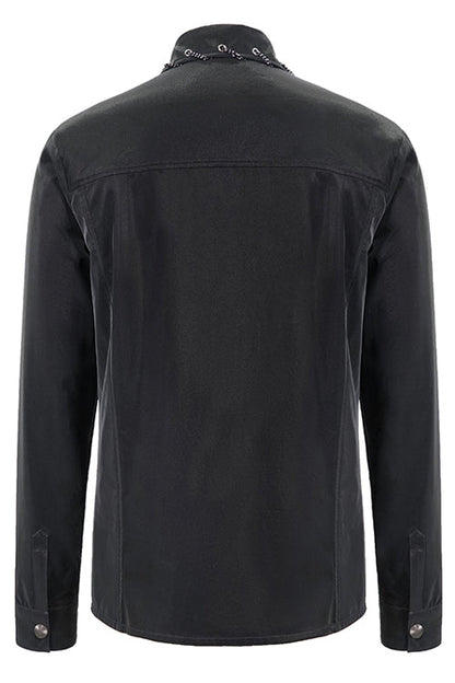Black Rock Drawstring Punk Blouse