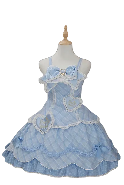 [pre-order Deadline: May 10] Blue/yellow/pink Sweetheart Lolita + Lace Ribbon Jks Dress + Bunny Ear Puff Sleeve Blouse + Bunny Ear Full Set + Cat Ear Full Set