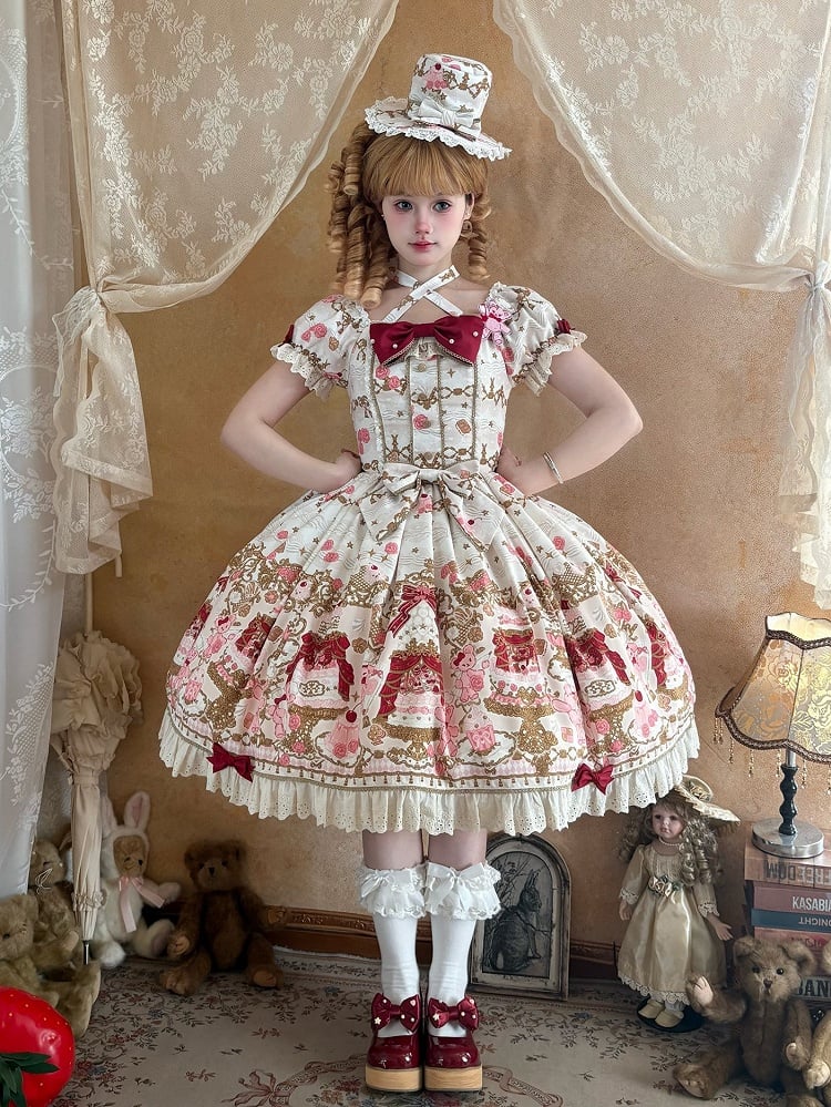 [pre-order Deadline: April 26] Retro Romance Sweet Lolita Ribbon Cake Print Series Accessories