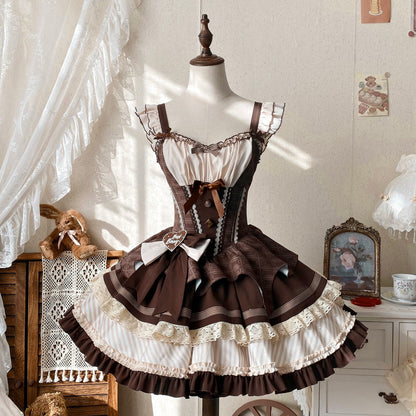 [pre-order] Mint Chocolate Lolita Tutu Sweet Dress + Ribbon Headband