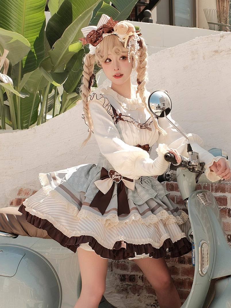 [pre-order] Mint Chocolate Lolita Tutu Sweet Dress + Ribbon Headband