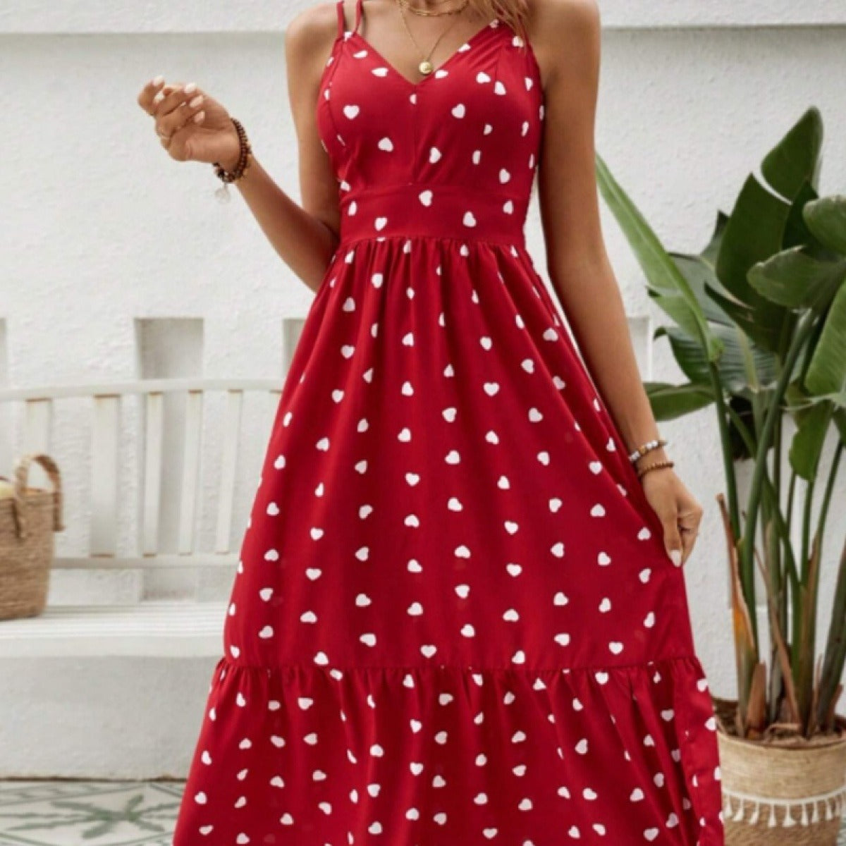 Retro Halter Neck French Flare Dress
