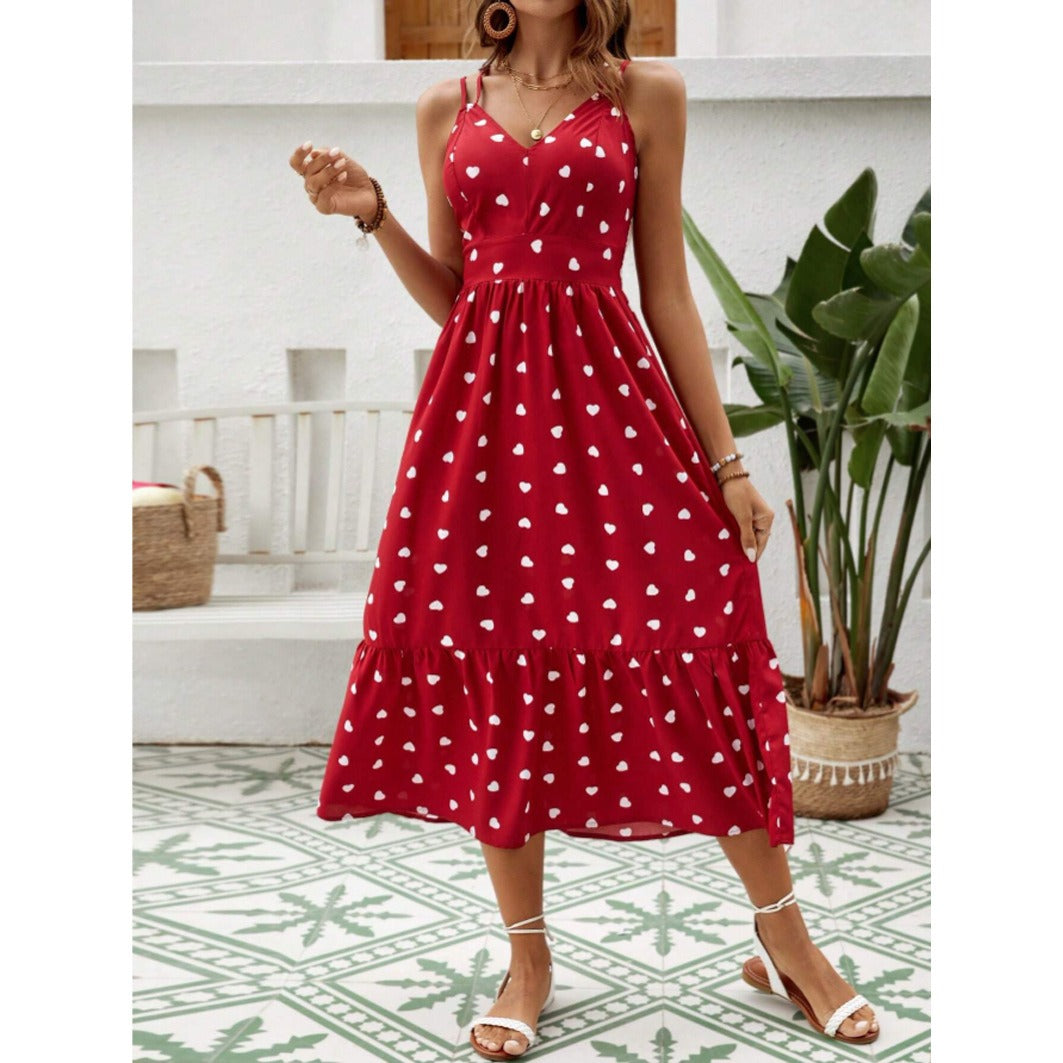 Retro Halter Neck French Flare Dress