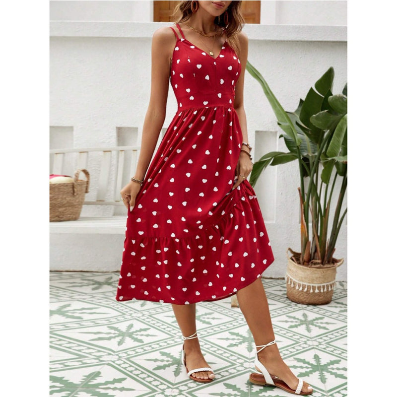 Retro Halter Neck French Flare Dress