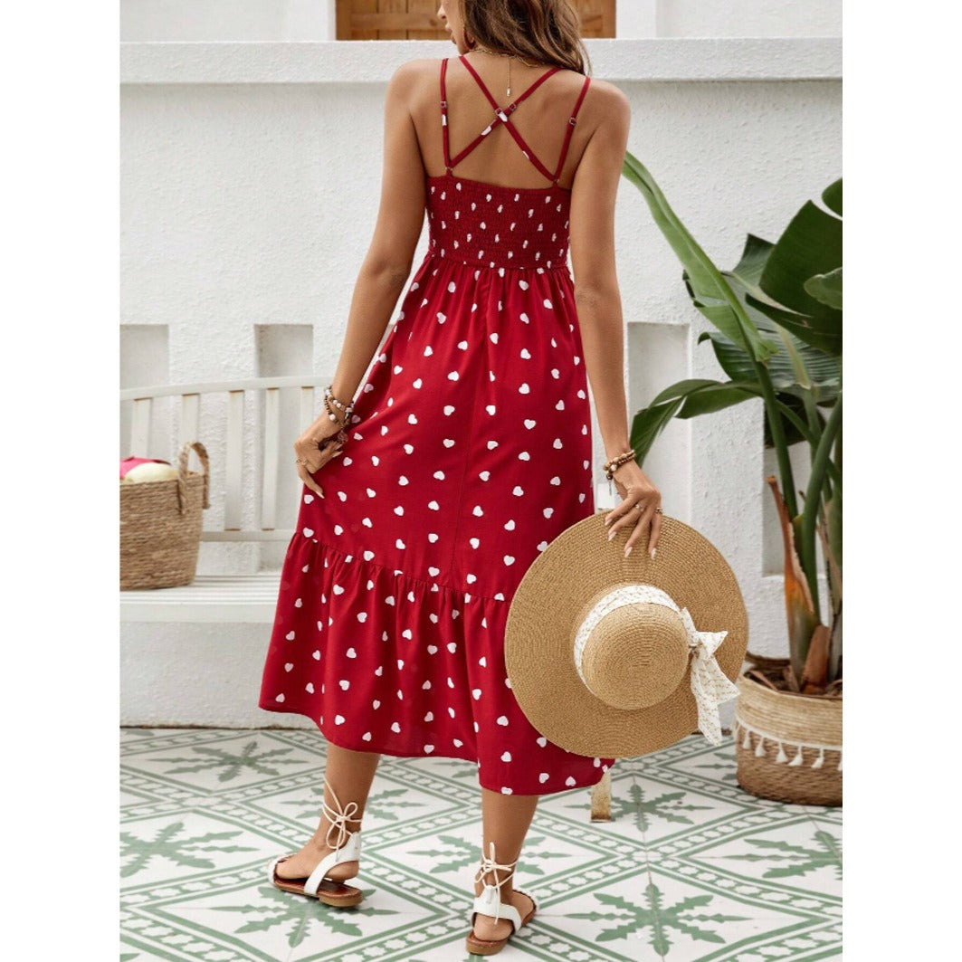 Retro Halter Neck French Flare Dress