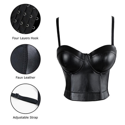 Leather Bra Top