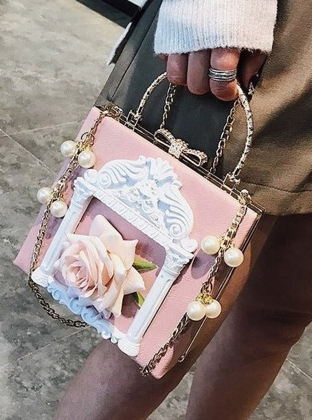 Metal Handle Classical Gothic Chain Bag