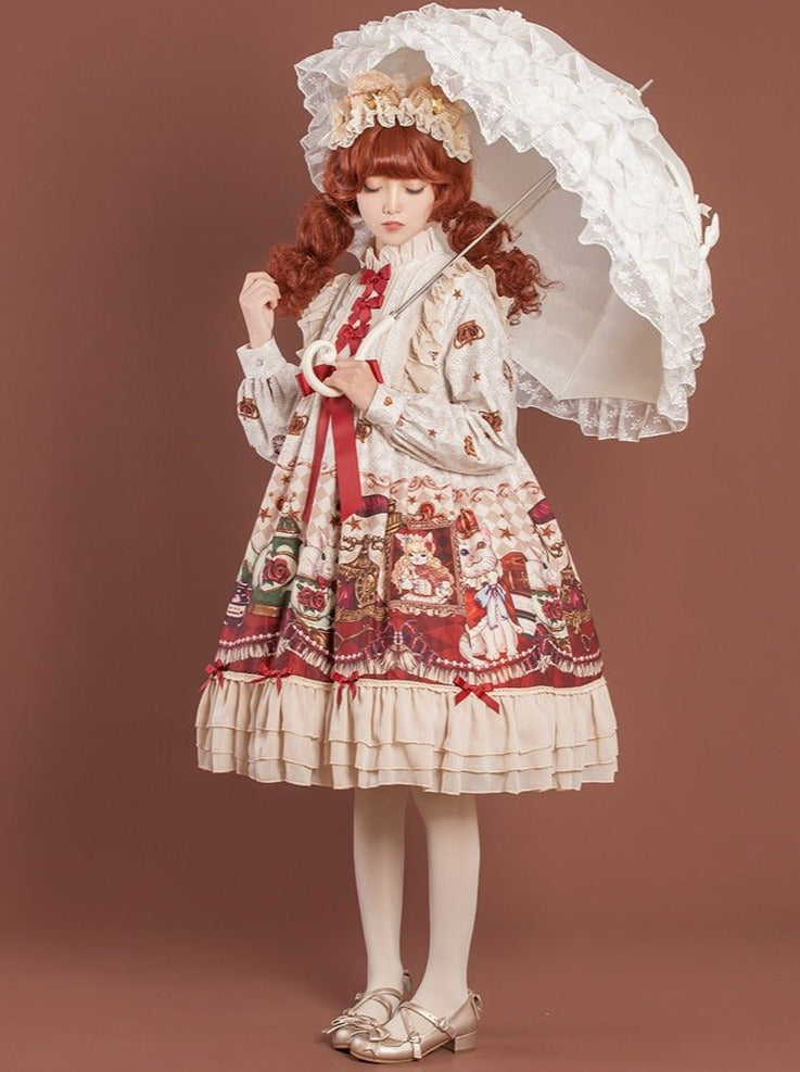 Ribbon Ruffle Alice's Tea Room Lolita Dress