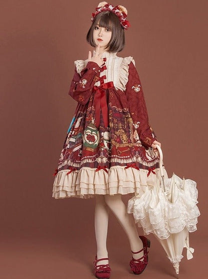 Ribbon Ruffle Alice's Tea Room Lolita Dress