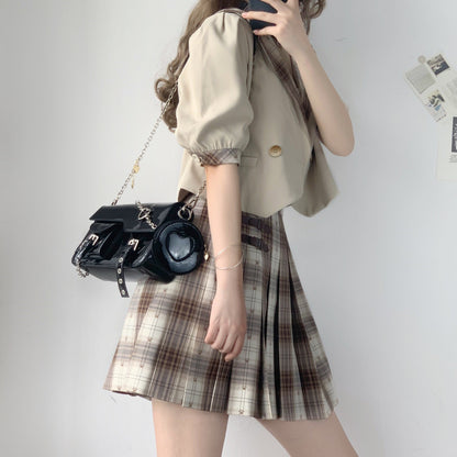 Clear Heart Case With Insert Pocket and Chain Strap Bag
