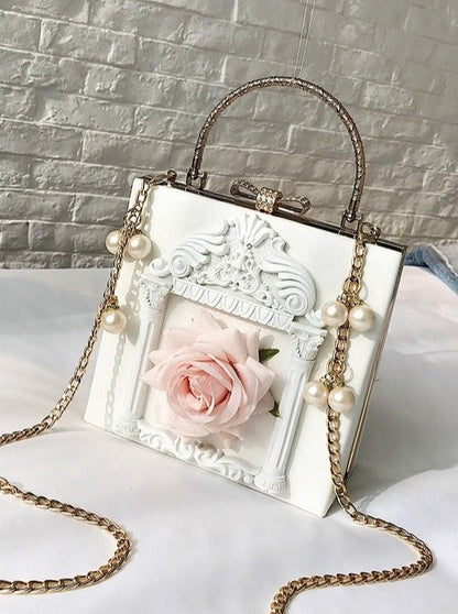 Classic Cameo Pearl Chain Bag
