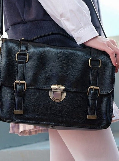Classic Satchel Bag in Leather-look