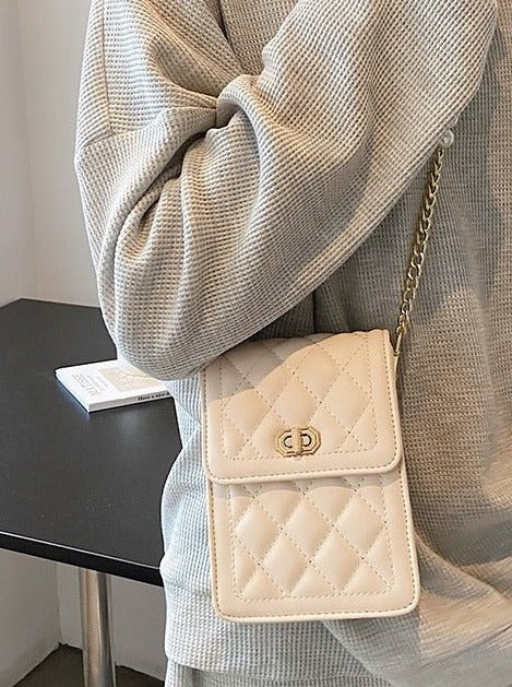 Pearl Chain Flap Bag