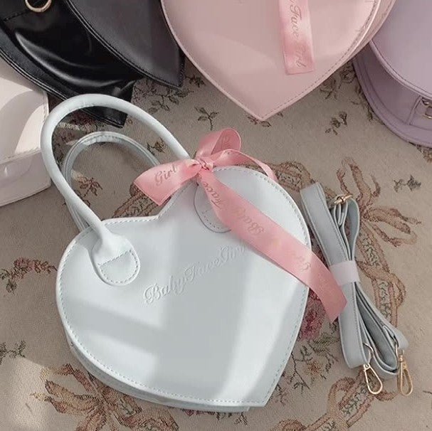 Heart Macaron Sweet Leather Bag