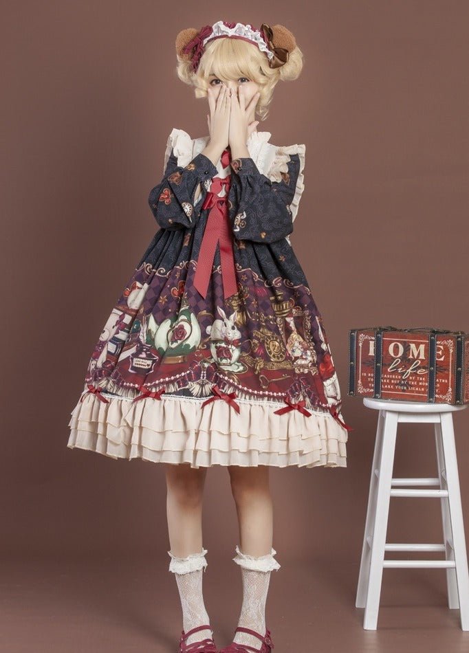 Ribbon Ruffle Alice's Tea Room Lolita Dress