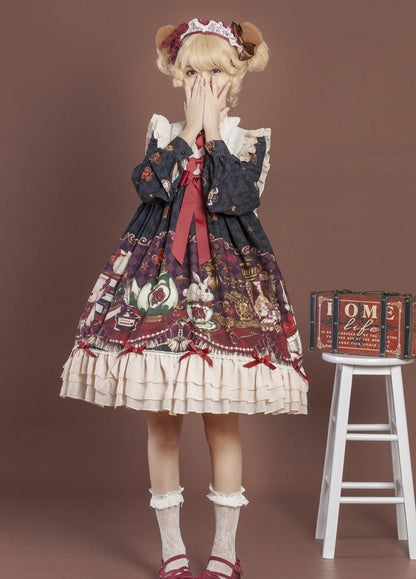 Ribbon Ruffle Alice's Tea Room Lolita Dress
