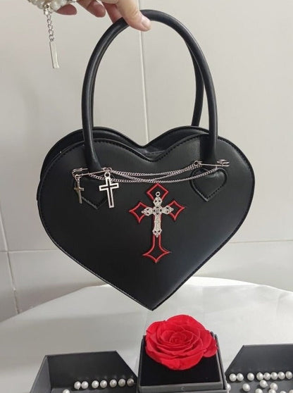 Cross Chain Heart Bag