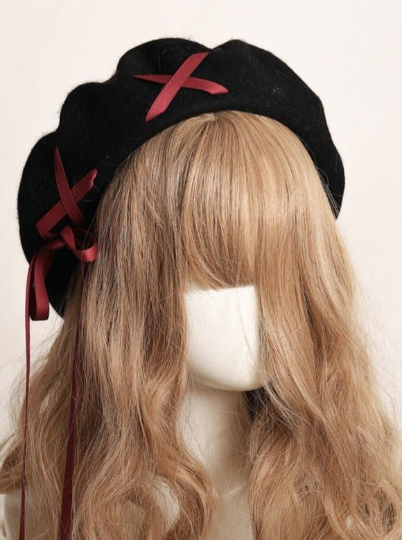 Lace Up Beret