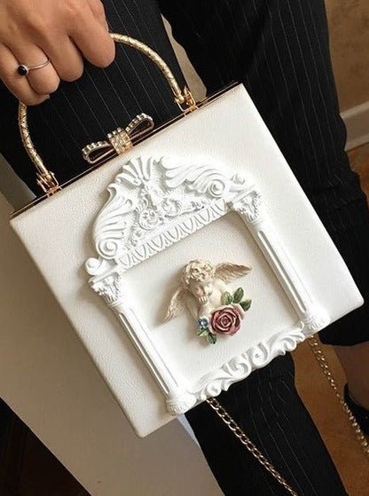 Classic Cameo Pearl Chain Bag