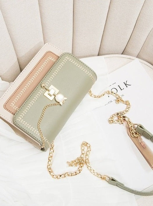 Embroidery Chain Shoulder Bag