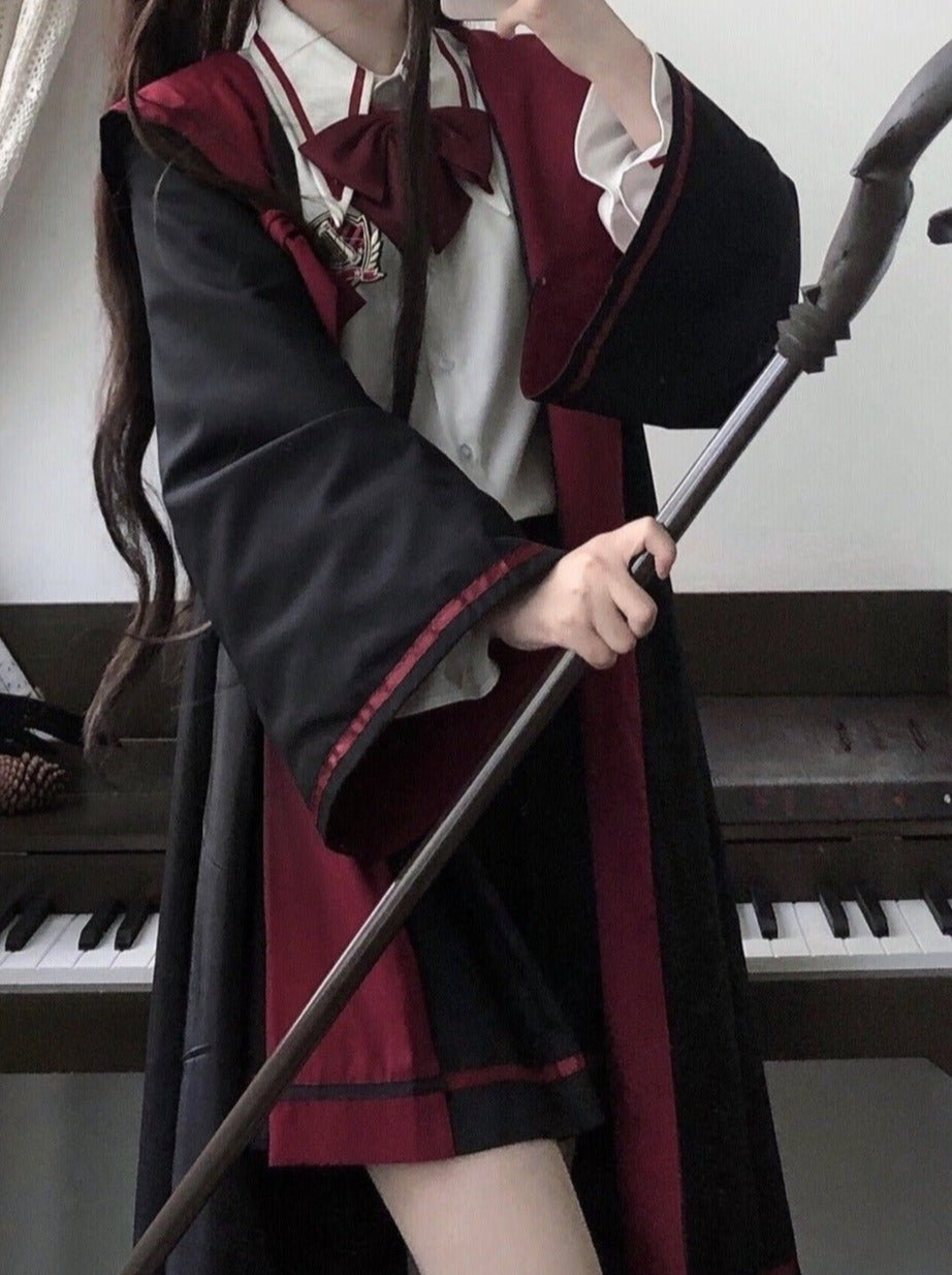 Hooded Coat + Candy Sleeve Shirt + a Line Skirt