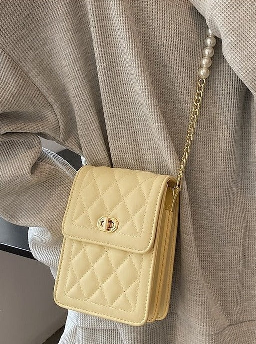 Pearl Chain Flap Bag