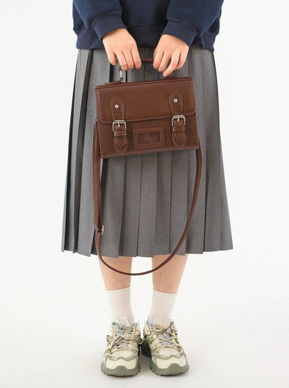 Twin Strap Square Satchel Bag