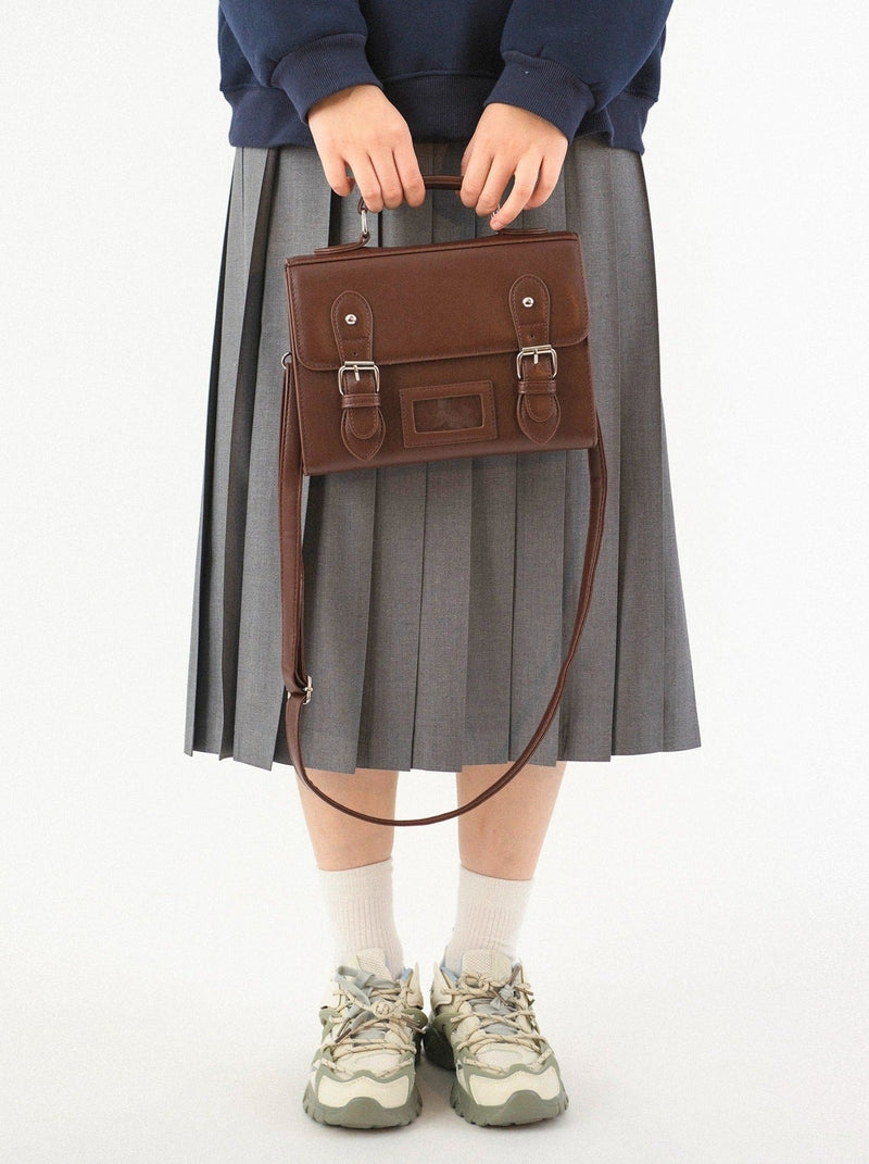Twin Strap Square Satchel Bag