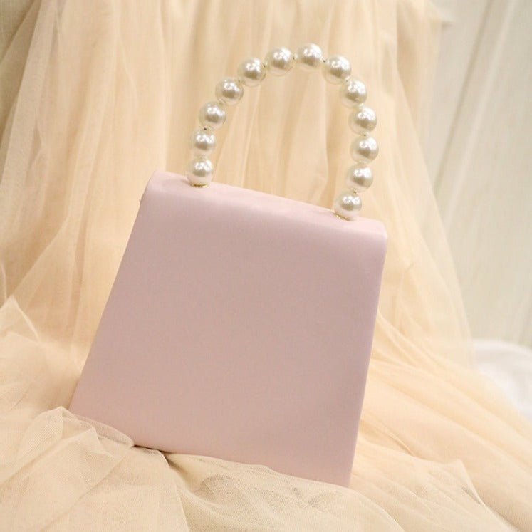 Pearl Deco Flap Bag With Chain Strap