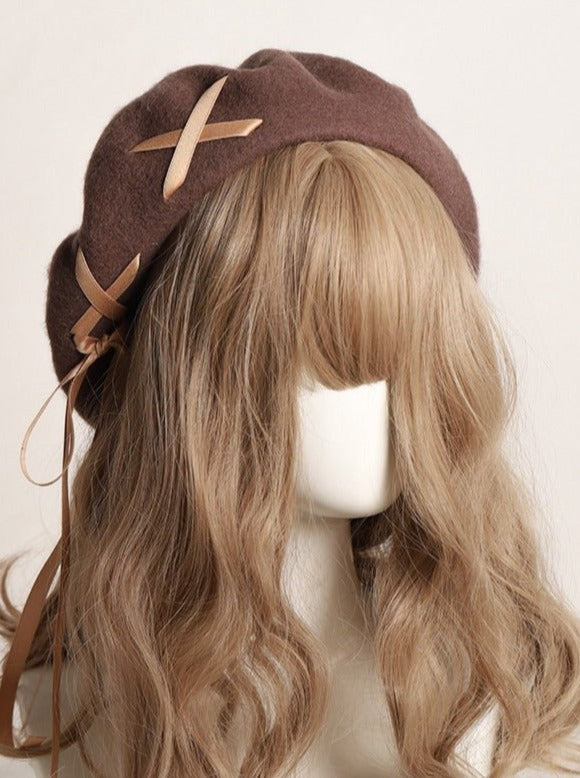 Lace Up Beret