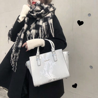 Python Leather Bag / Crocodile Leather Bag