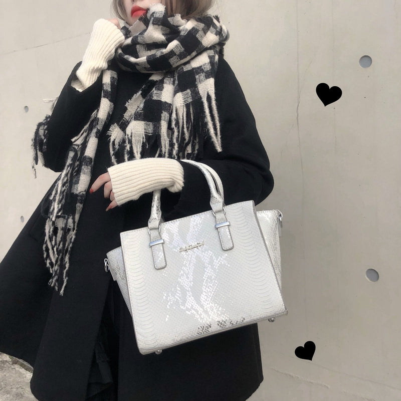Python Leather Bag / Crocodile Leather Bag